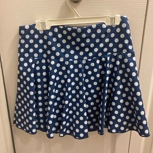 Halara Navy And White Polka Dot Skirt - image 1